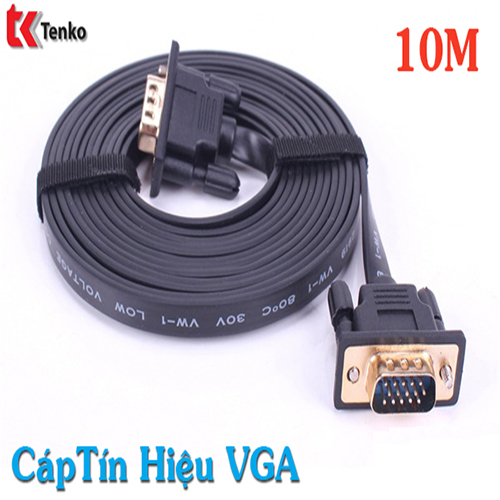 Cáp vga 10m mỏng dẹt dtech dt-69f10