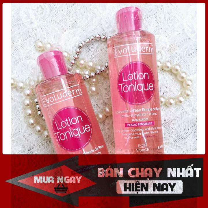 Nước hoa hồng Evoluderm giúp se khít lỗ chân lông dưỡng ẩm làm sạch da 250ml