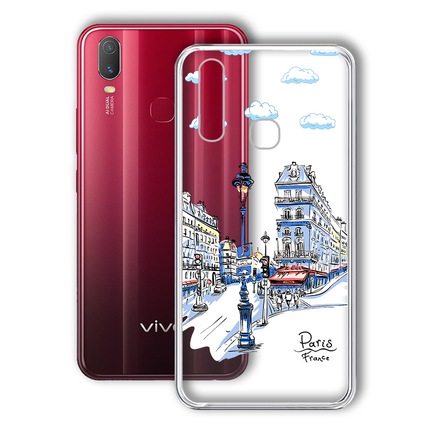 [HCM]Ốp lưng Vivo Y11 in nổi phong cảnh Paris - 01257 8081 PR04 - Silicone Dẻo