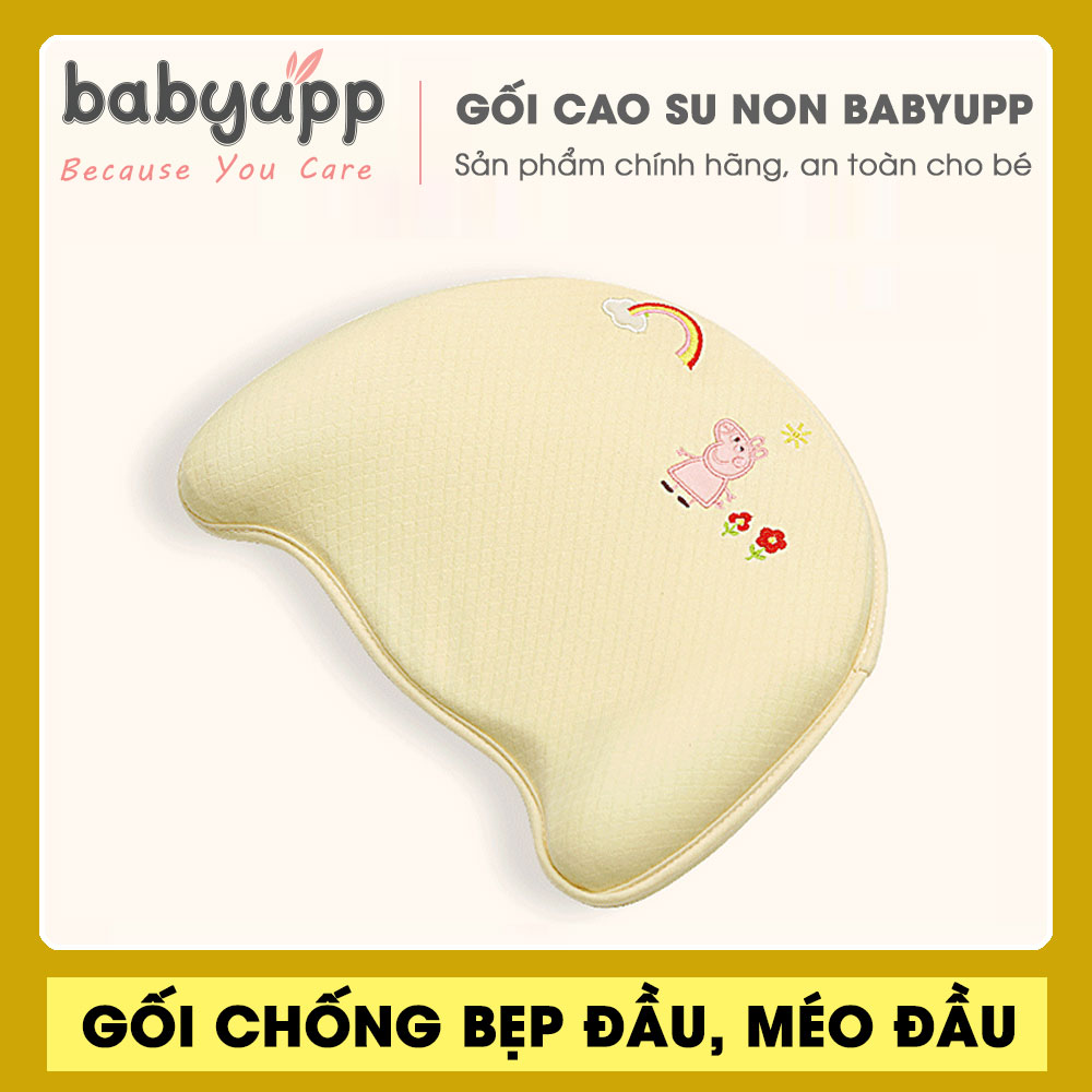 Gối cao su non cho bé . Gối chống bẹp đầu, méo đầu, móp đầu cho em bé và trẻ sơ sinh