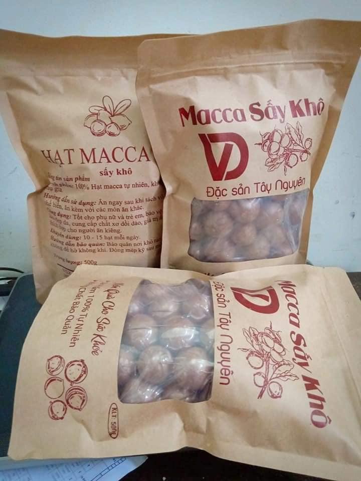 Hạt Mắc ca nứt vỏ Việt Nam hạt Macca Dak lak Hạt mac ca tây nguyên Bịch 500g