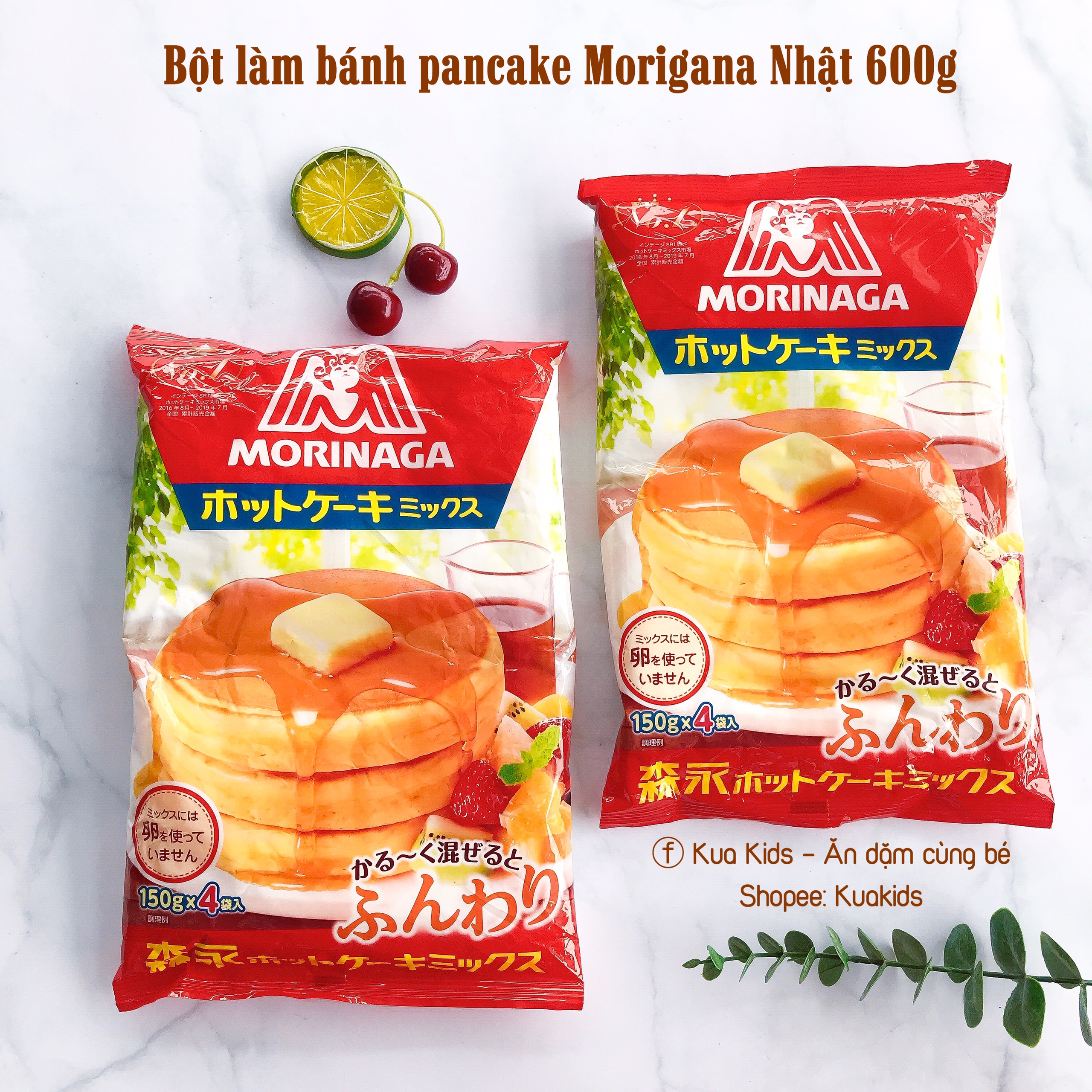 Bột Làm Bánh Pancake Morigana 600G (Có Tách Lẻ) - Gói lớn 600g