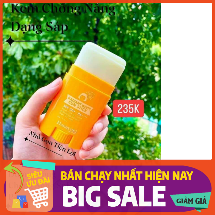 Sáp Chống Nắng Hanayuki - Hanayuki Radiant White Sun Stick - Kem Chống Nắng Hanayuki - Thanh Lăn Chống Nắng Hanayuki
