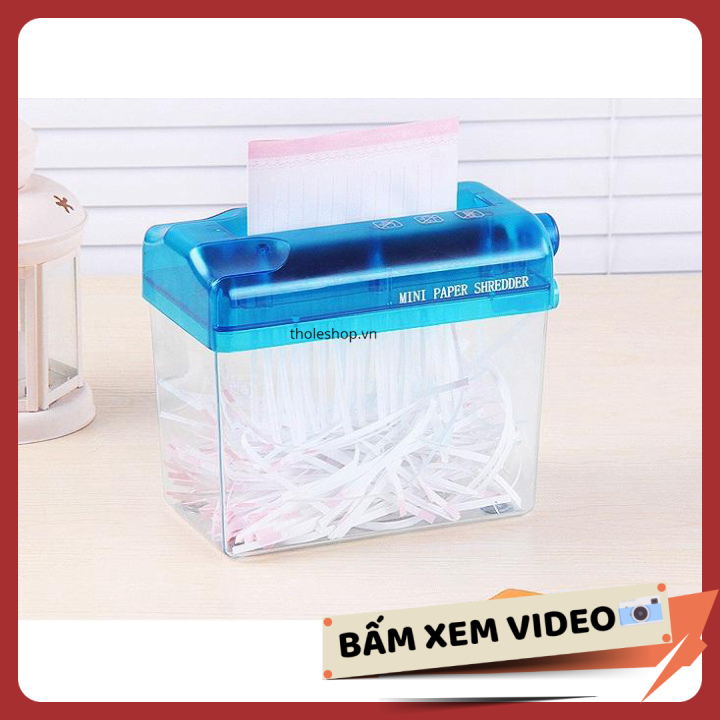Máy hủy giấy mini cầm tay - Máy cắt giấy phù hợp cho văn phòng trường học - Máy cắt giấy cầm tay tiện dụng