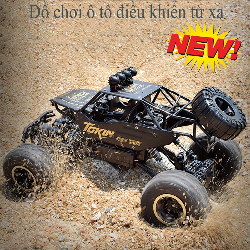 Xe ô tô trẻ em, Xe ô tô, Xe Ô tô địa hình điều khiển từ xa sóng 2.4G pin sạc 2000mAH 2 cầu vỏ ốp hợp kim, 3