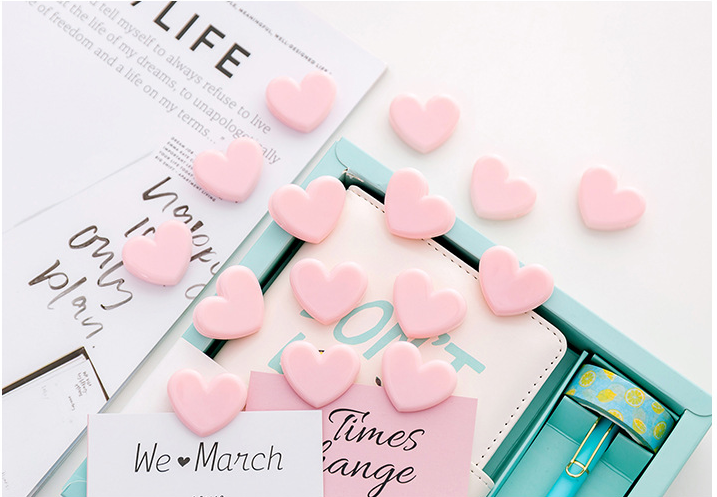 Combo 5 Kẹp Trái TIm Hồng Siêu Dễ Thương