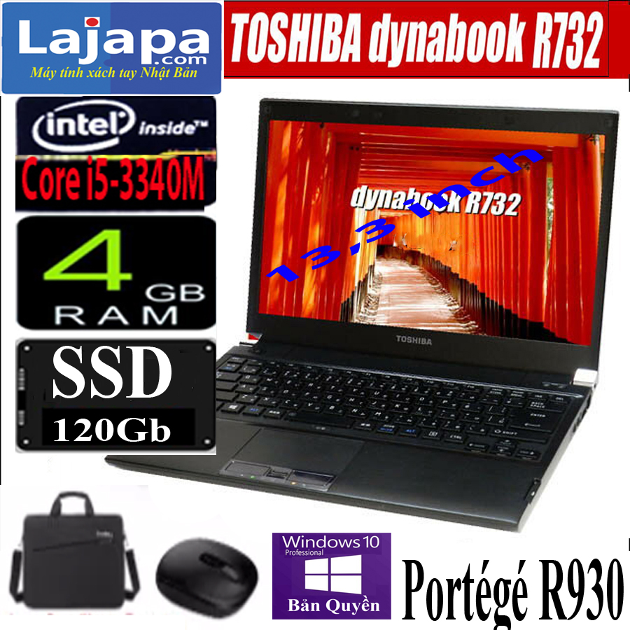 Toshiba Dynabook R732LAJAPA Japanese Laptop, Gia re laptop, old laptop