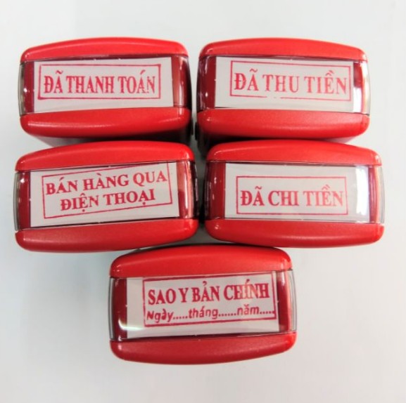 Mộc dấu khắc Lệnh : Đã thanh toán,Đã thu tiền,Đã chi tiền,...