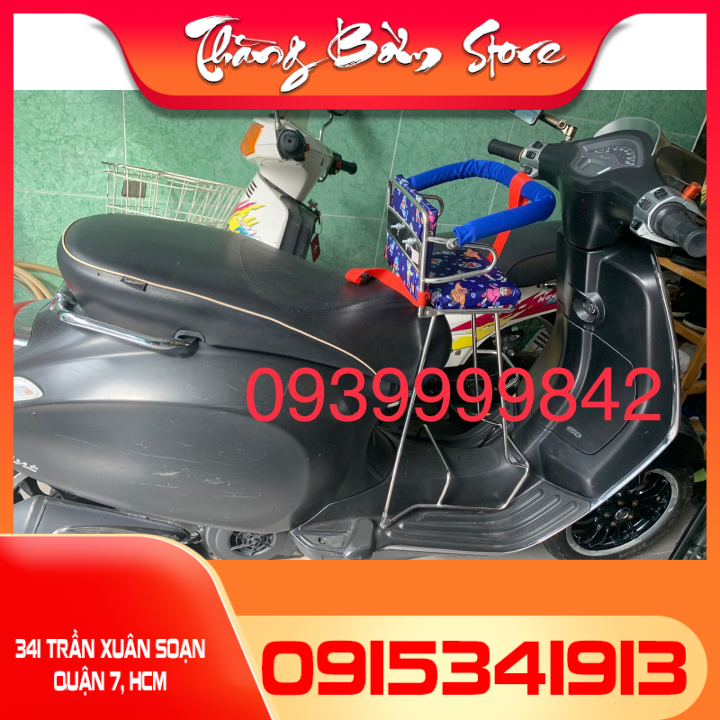 Ghế ngồi xe máy cho bé xe VESPA SPRINT, Vespa Primera, Super Vespa |Thằng Bờm Store