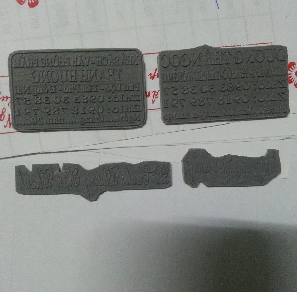 Mặt dấu 1,2,3,4 dòng khắc theo yêu cầu