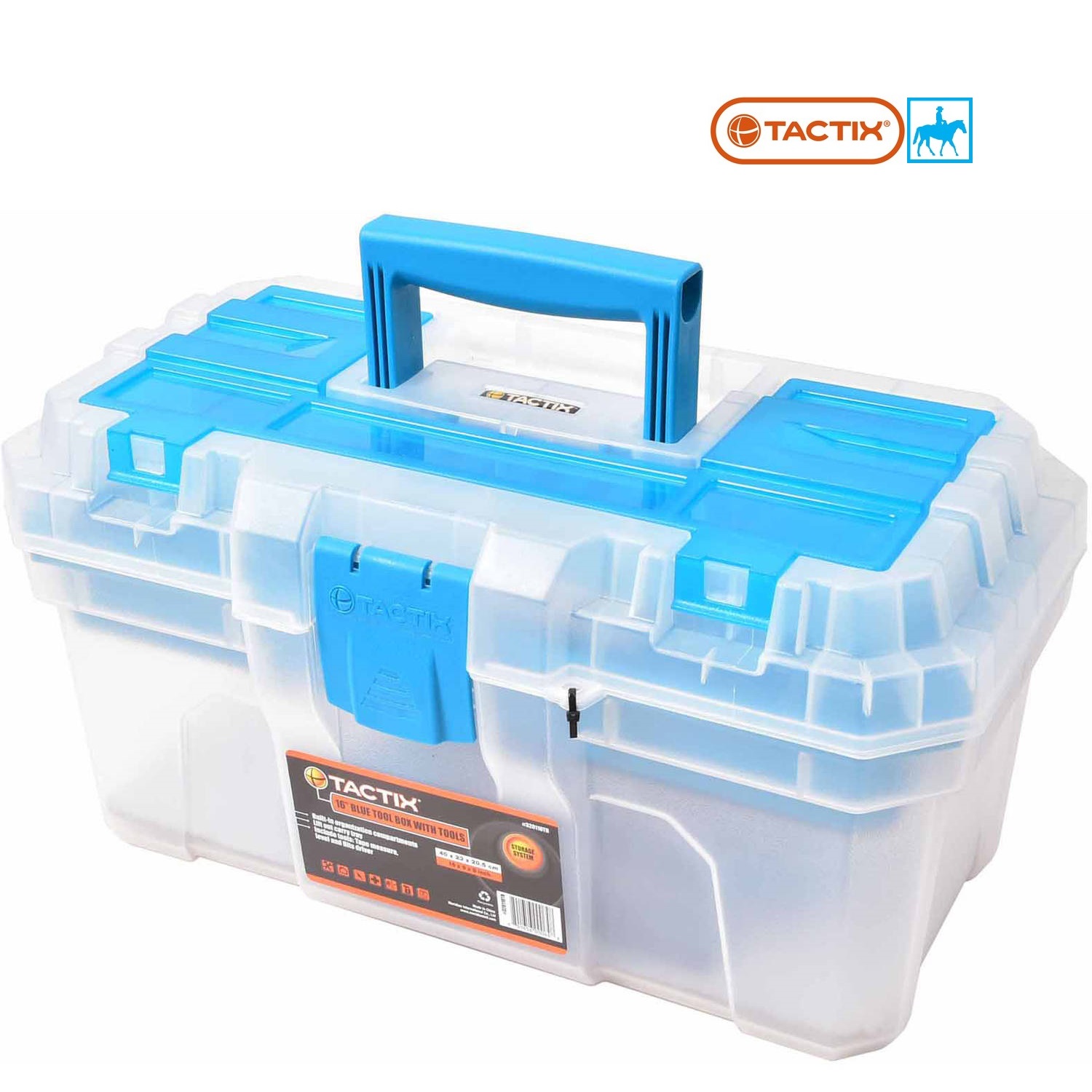 Hộp đựng thùng đựng dụng cụ đồ nghề kim khí 16inch 41cm plastic tool box tactix 320110