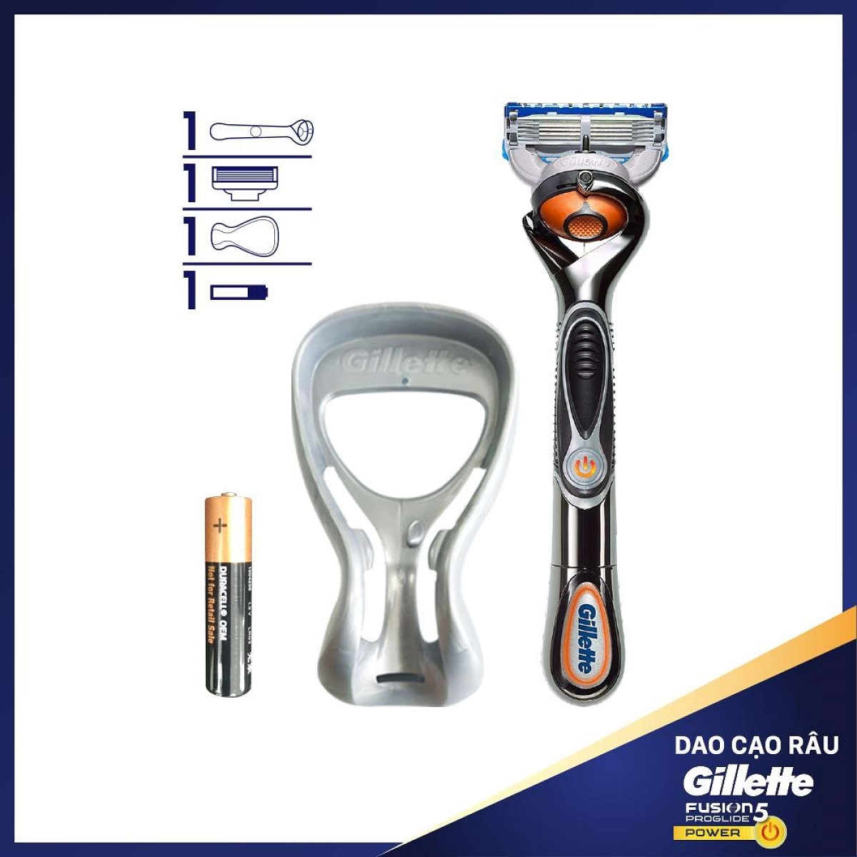 Dao cạo râu Gillette Fusion5 Proglide Power cao cấp