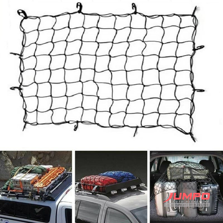 [HCM]Lưới thun ràng đồ mui xe bán tải SUV 120x90cm