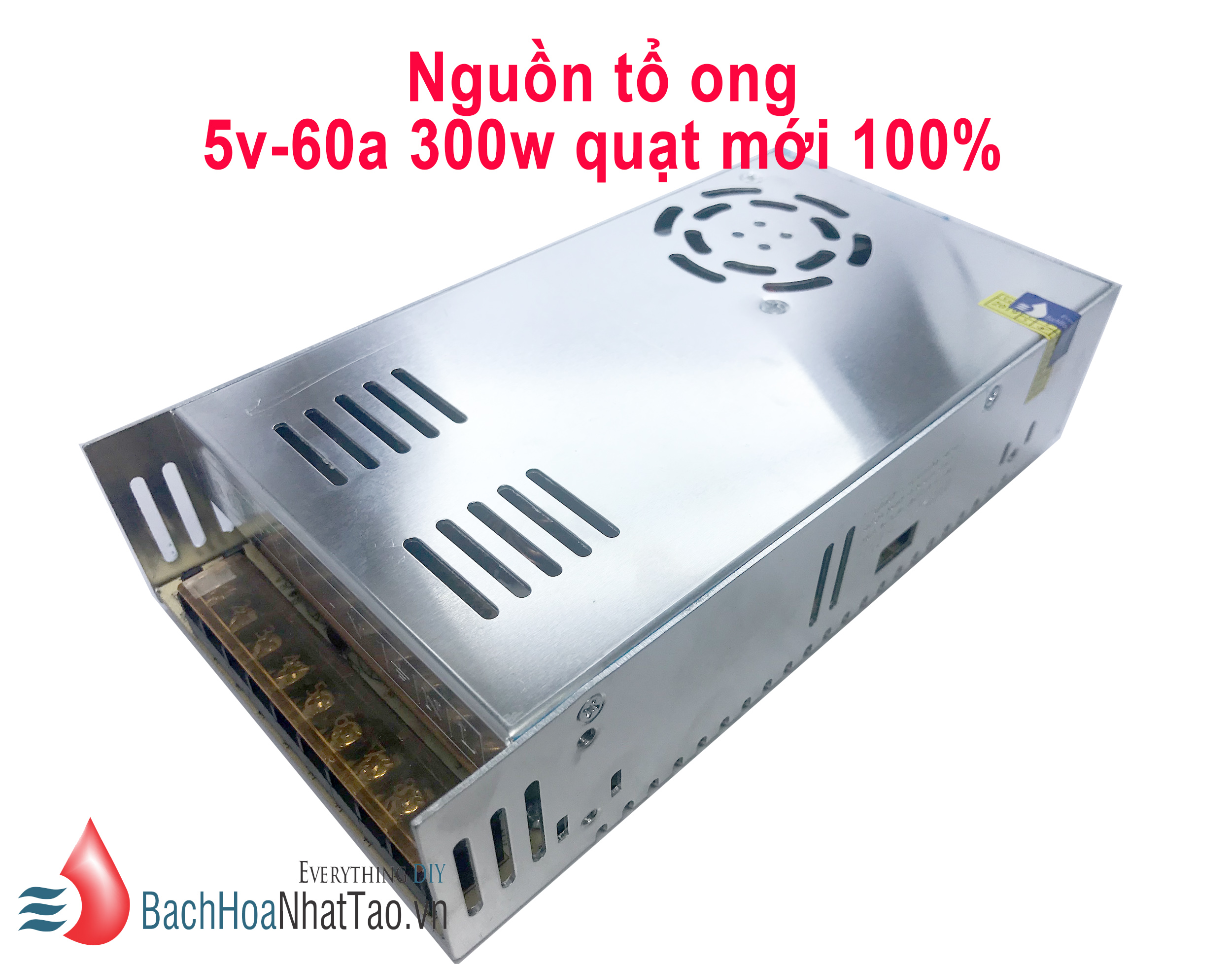 Nguồn tổ ong 5V 60A 300W(quạt) mới 100%