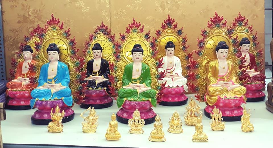 Bộ Dược Sư tượng 30cm vẽ màu