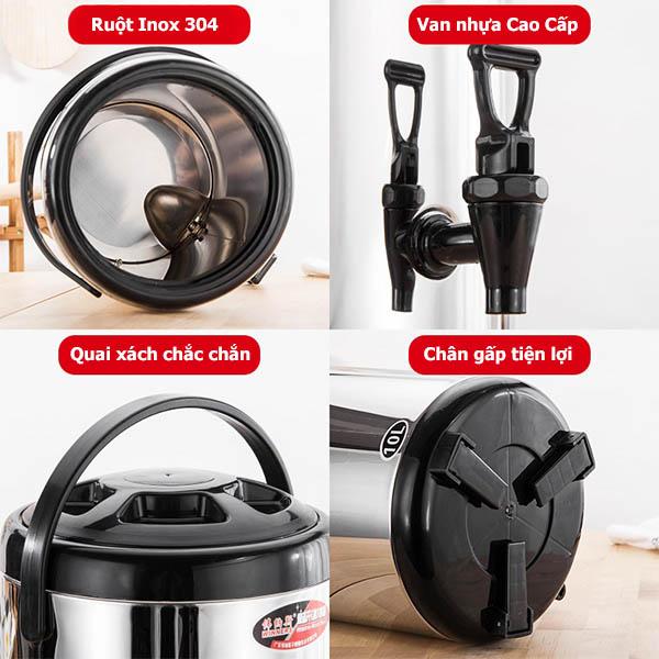 Bình Ủ Trà 8L Winner Inox 304 Có Đồng Hồ Nhiệt Độ