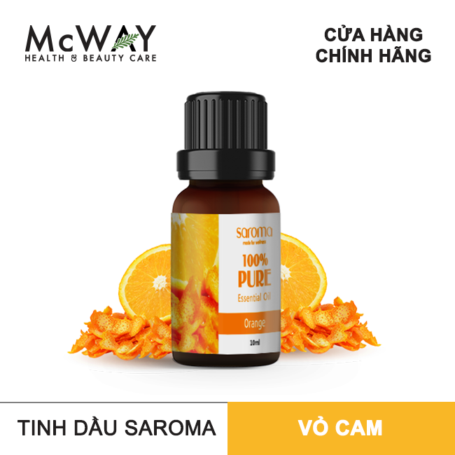 Saroma - tinh dầu thiên nhiên 100% -tinh dầu vỏ cam - 10ml