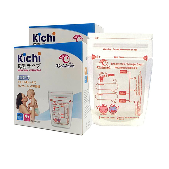 TÚI TRỮ SỮA KICHILACHI 100ML NHẬT(HỘP 30 TÚI)
