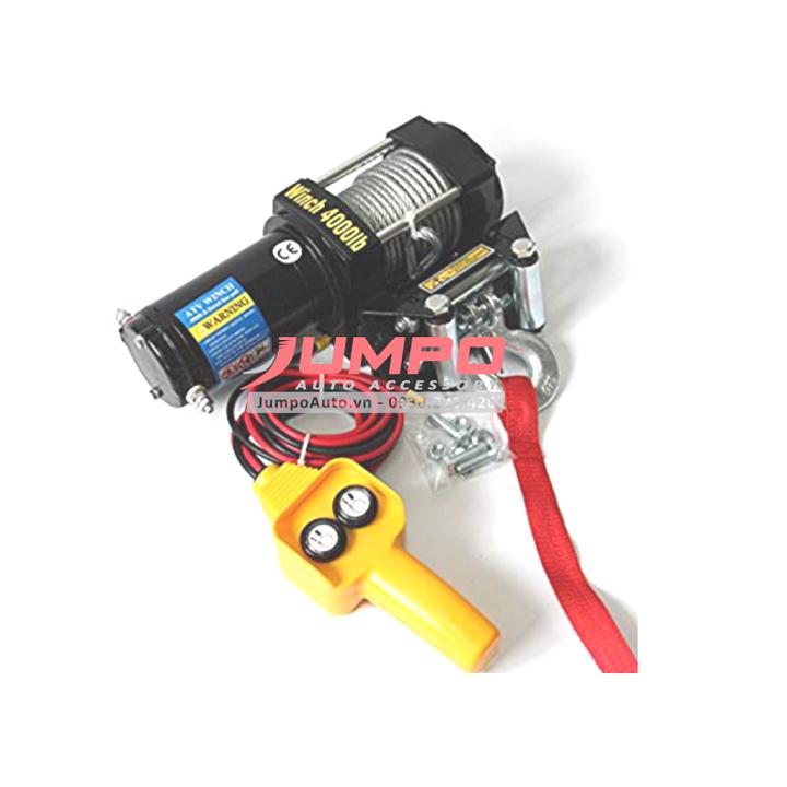 Tời điện kéo xe 12V/24V 4000LB tải trọng 1800kg