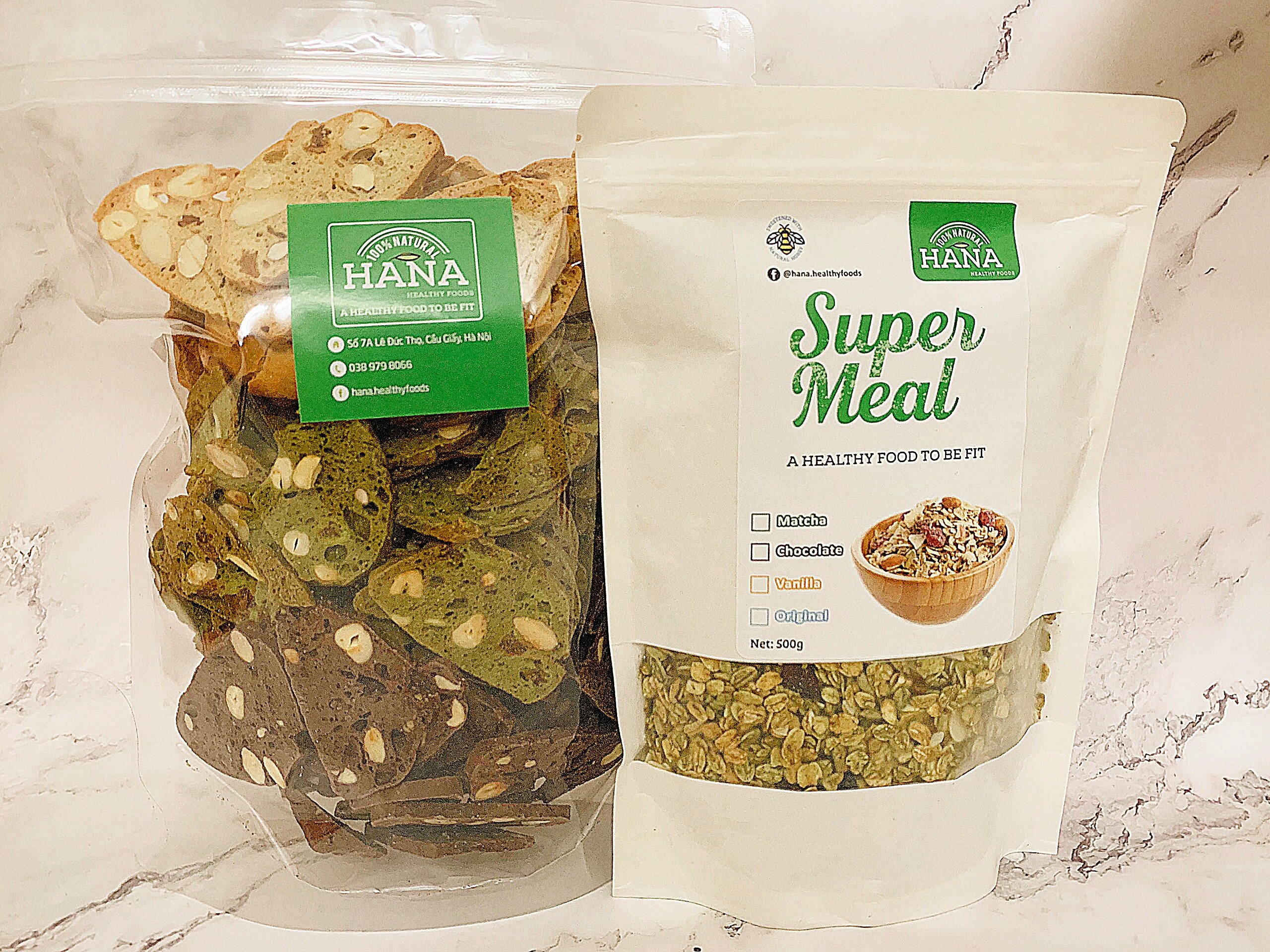 Combo 250g Bánh Biscotti mix 3 vị + 250g Granola Supermeal