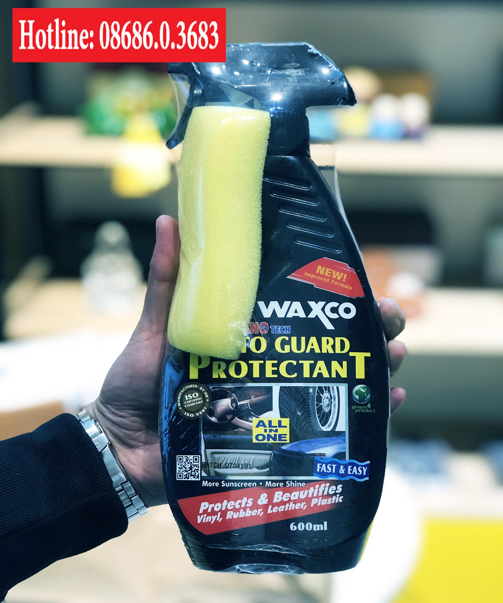 Xịt dưỡng bóng nội thất ô tô cao cấp Waxco