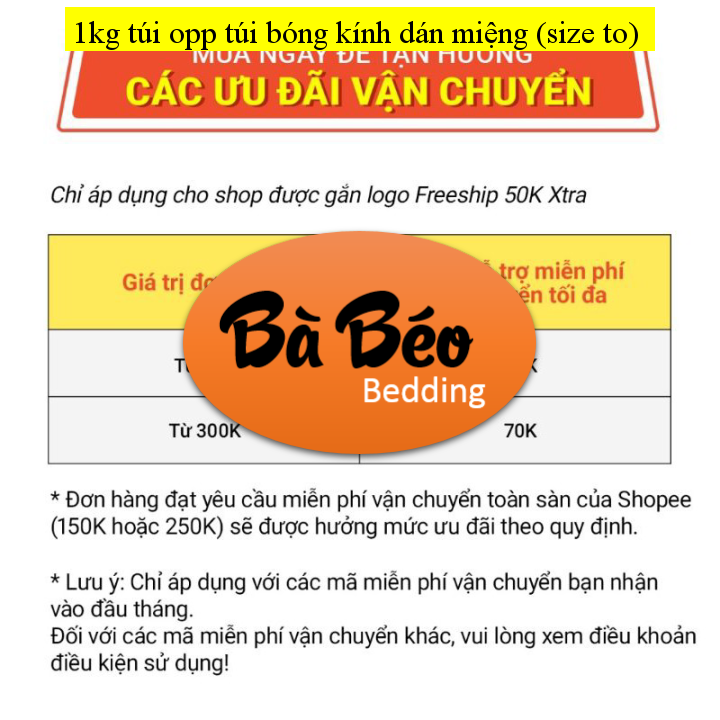 1kg túi opp túi bóng kính dán miệng (size to)