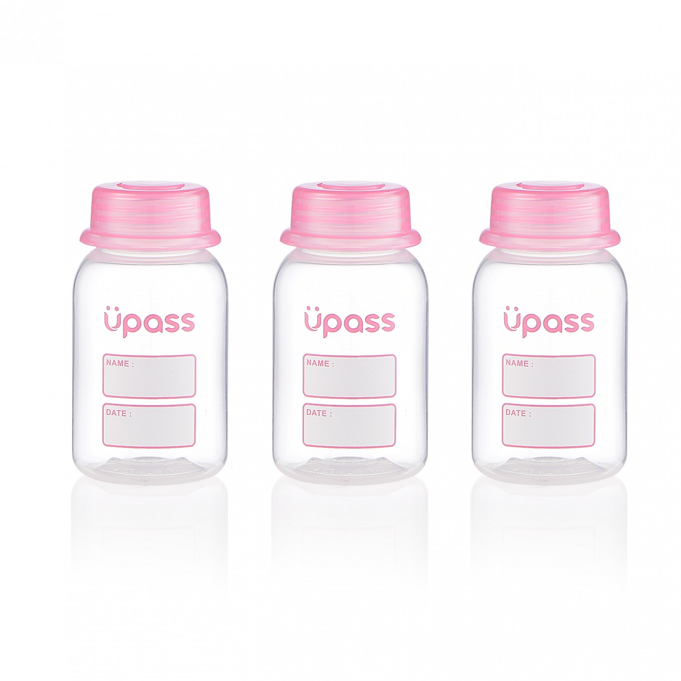 Bộ 3 bình trữ sữa Upass cổ hẹp 125ml UP0101W (không hộp)