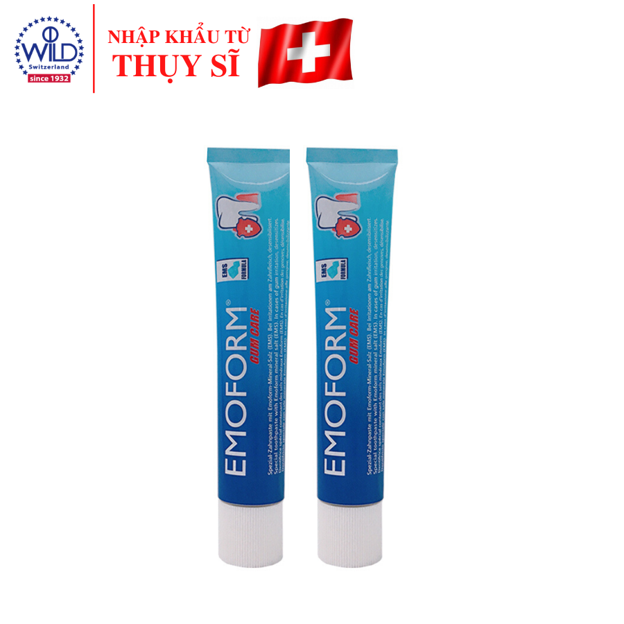 Combo 2 Tuýp Kem Đánh Răng Trị Chảy Máu Chân Răng Emoform Gumcare