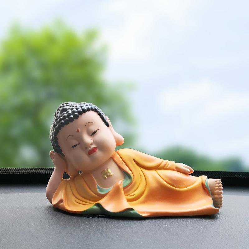 Tượng phật a di đà nằm ngủ - trang trí taplo ô tô - decoration