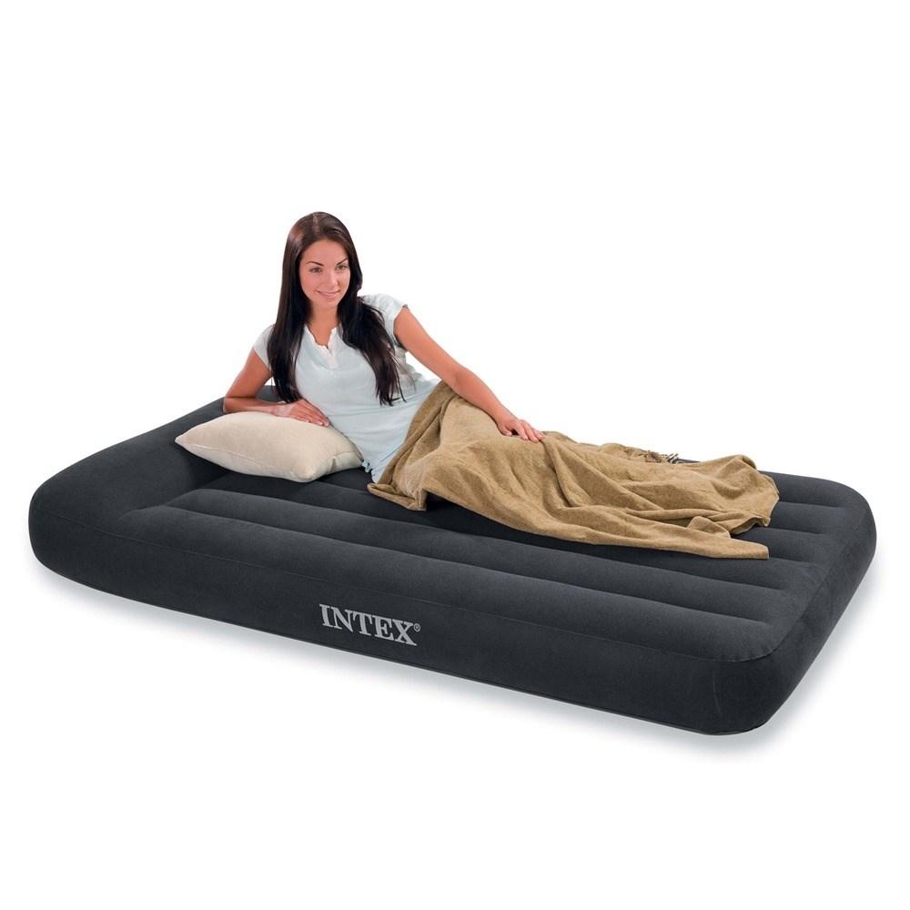 Sản phẩm intex chính hãng đệm hơi đơn 99cm công nghệ mới kèm gối đầu intex 64141, đệm hơi, giường hơi cao cấp, siêu bền