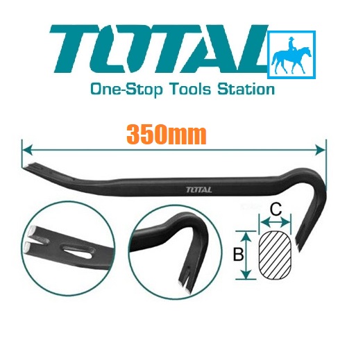 14inch 350mm nail removal crowbar total tht431142