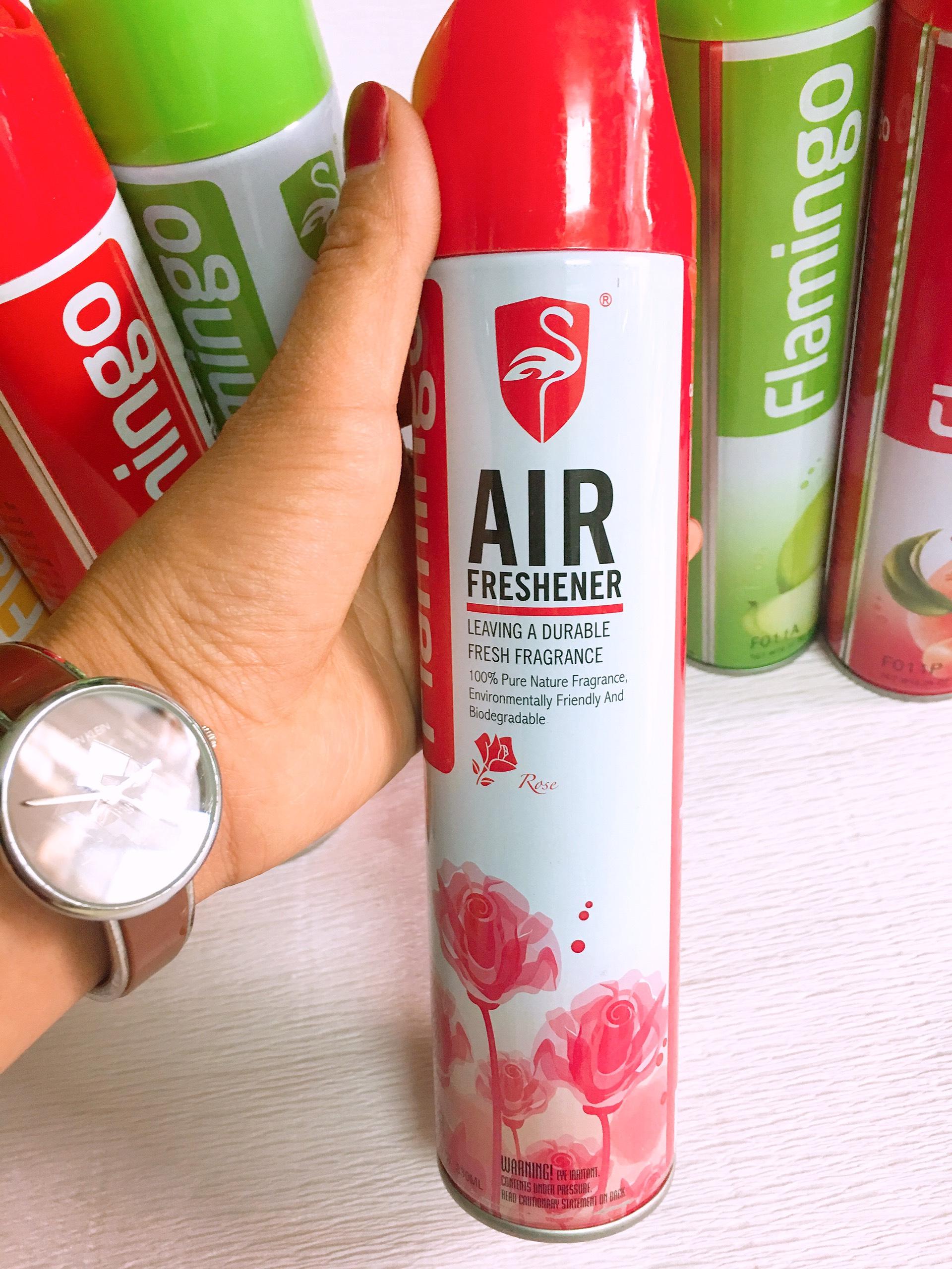 Bình Xịt khử mùi xe ôtô Air Freshener Flamingo.