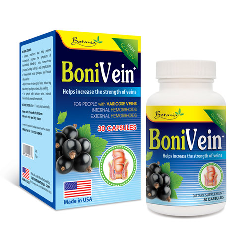 BoniVein+ - 30 viên - sử dụng cho người bị trĩ và suy giãn tĩnh mạch