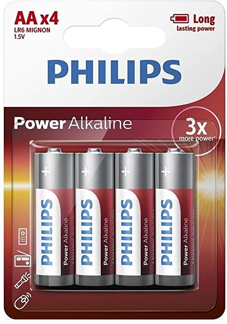 [HCM]Bộ 4 Pin AA Power Alkaline Philips LR6P2B 97