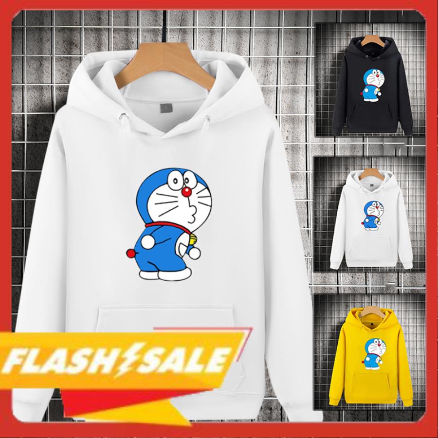 [ Free Ship Max ] Áo Hoodie Nỉ Thu Đông Nam Mũ Trùm Đầu Có Túi Bụng Hot Trend Họa Tiết Hoạt Hình Doremon Phong Cách Trẻ Trung Cá Tính Sành Điệu  Glamour MEN TOP 182