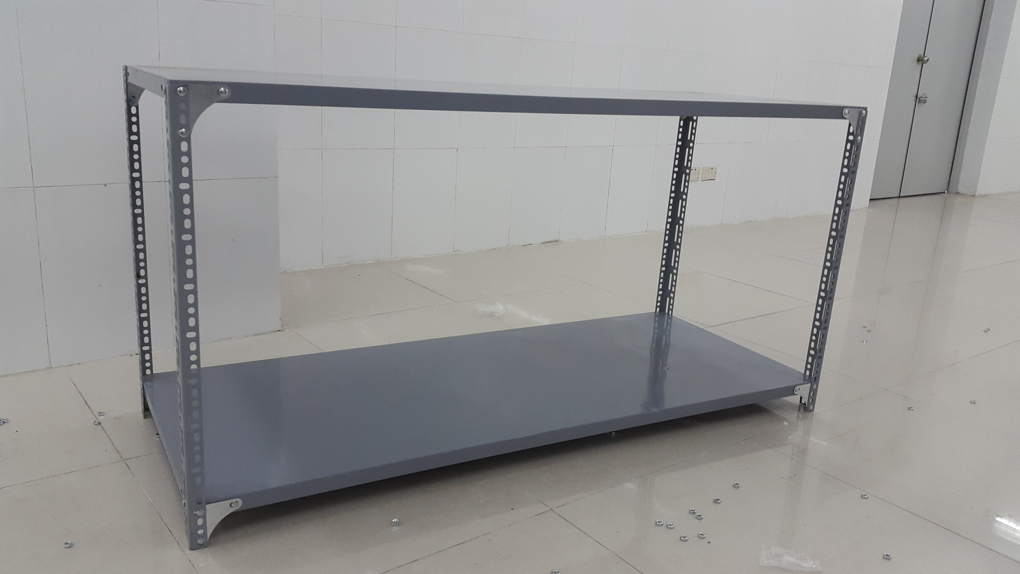 Kệ sắt v lỗ đựng đồ đa năng 2 tầng dài 80cm rộng 40cm cao 80cm