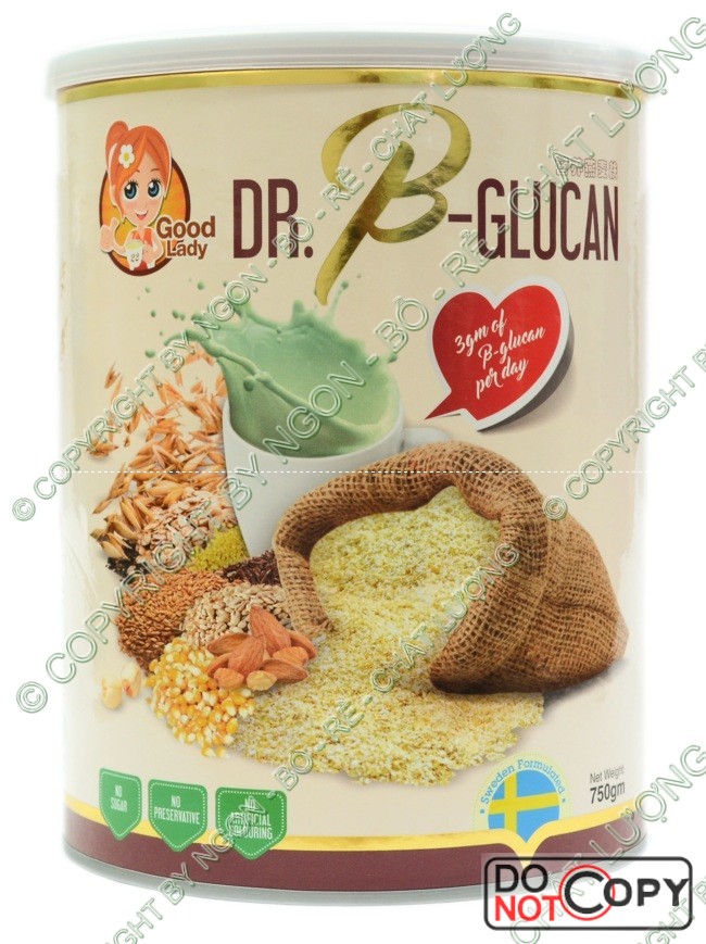 Sữa hạt ngũ cốc cao cấp cho người ăn kiêng hoặc tiểu đường Dr. B-Glucan 750g/hộp thiếc