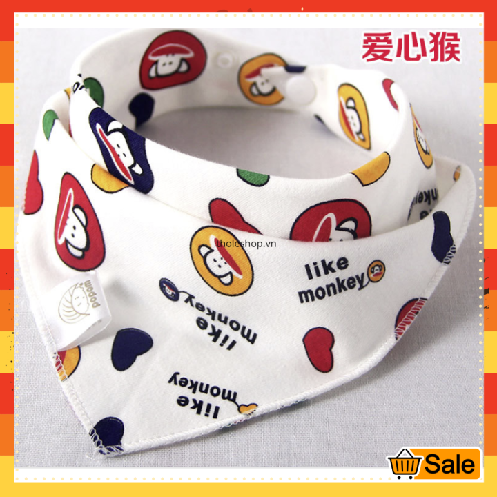 Khăn quàng cổ cho bé hình tam giác giúp giữ ấm, dùng làm yếm ăn dặm rất tiện lợi cho bé [ GIÁ SỈ ]