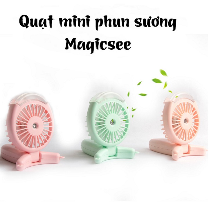 Quạt mini phun sương cầm tay Magicsee kháng khuẩn tích điện hơi nước ẩm 2200mAh