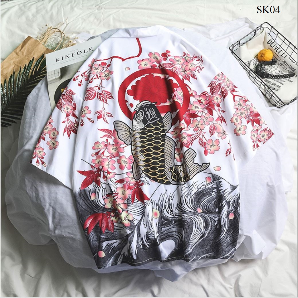 Áo Haori Kimono phong cách Nhật Bản hoạ tiết  Cosplay cực chất SK04