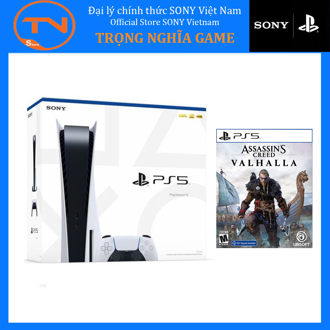 SONY PLAYSTATION 5 CHÍNH HÃNG - MÁY GAME PS5 + Đĩa game PS5 Assassin Creeds Valhalla