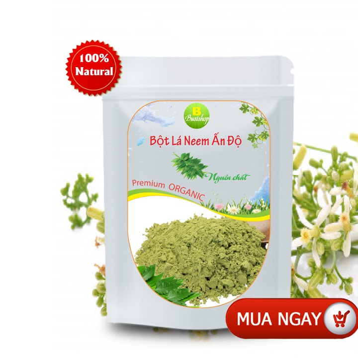 Bột Lá Nem Ấn Độ 100g Nguyên Chất -  Se khít lỗ chân lông, chống lão hóa, kiềm dầu, làm mịn da, trắng hồng tự nhiên