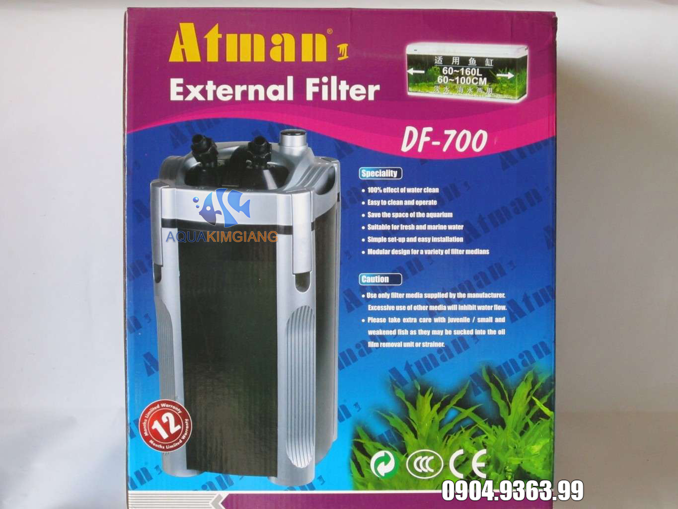 Máy lọc ngoài Atman DF 700 820L/H