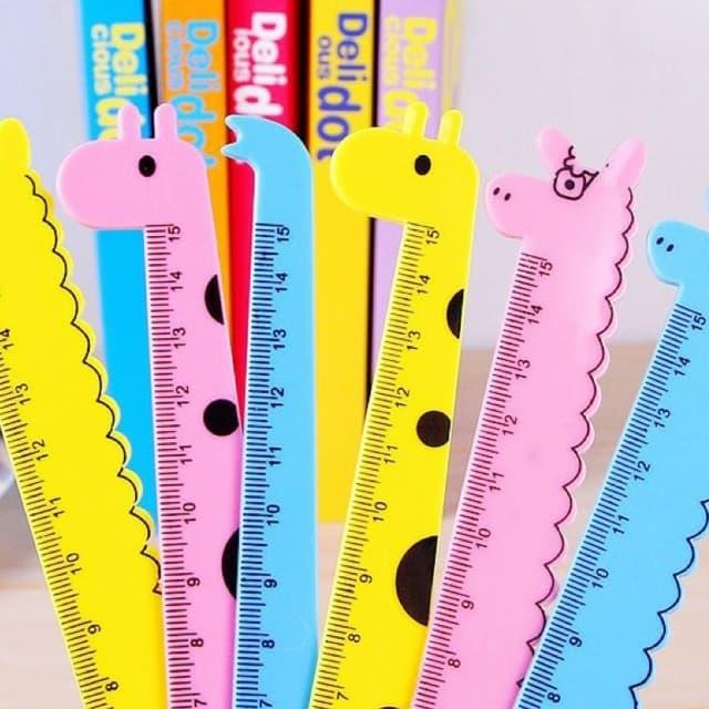 COMBO 4 THƯỚC KẺ HÌNH HƯƠU CAO CỔ, HOẠT HÌNH DỄ THƯƠNG (2,5k/ chiếc)