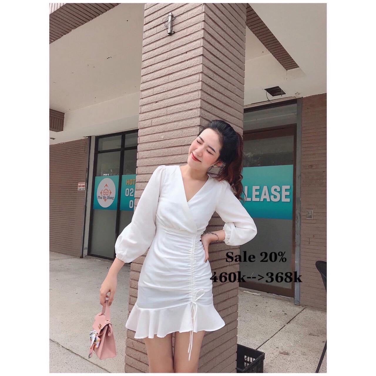Đầm xòe đuôi cá tay búp quyến rũ