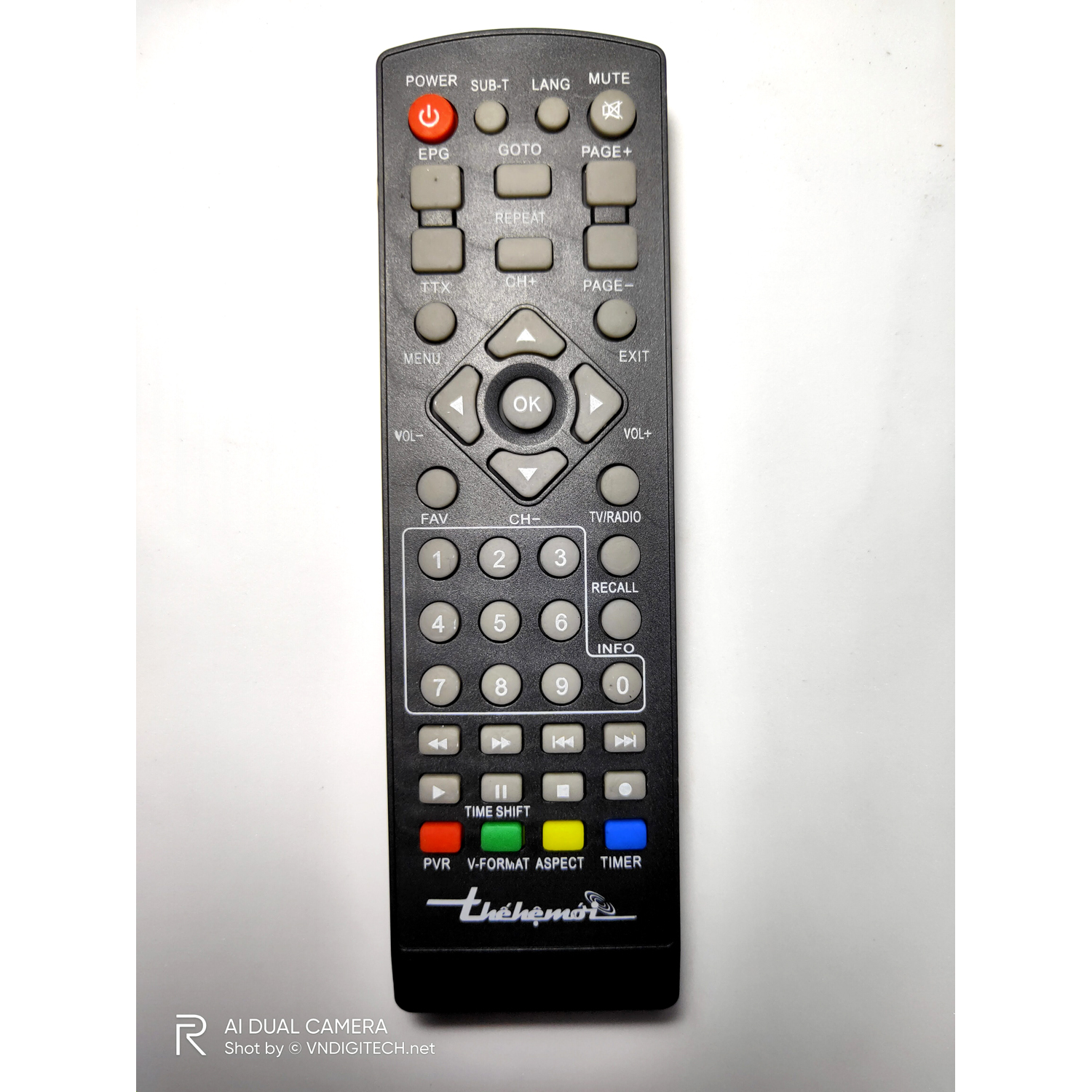 Điều khiển Đầu thu truyền hình mặt đất Thế Hệ Mới dùng cho model THM-5568 / THM-5668 (đen)