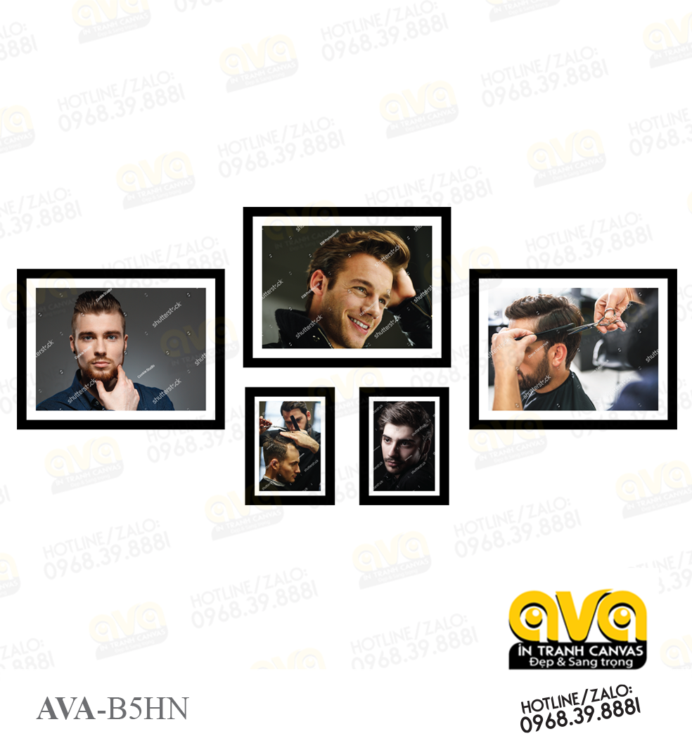 Bộ 5 khung ảnh tạo mẫu tóc nam đẹp sang trọng phong cách giá rẻ