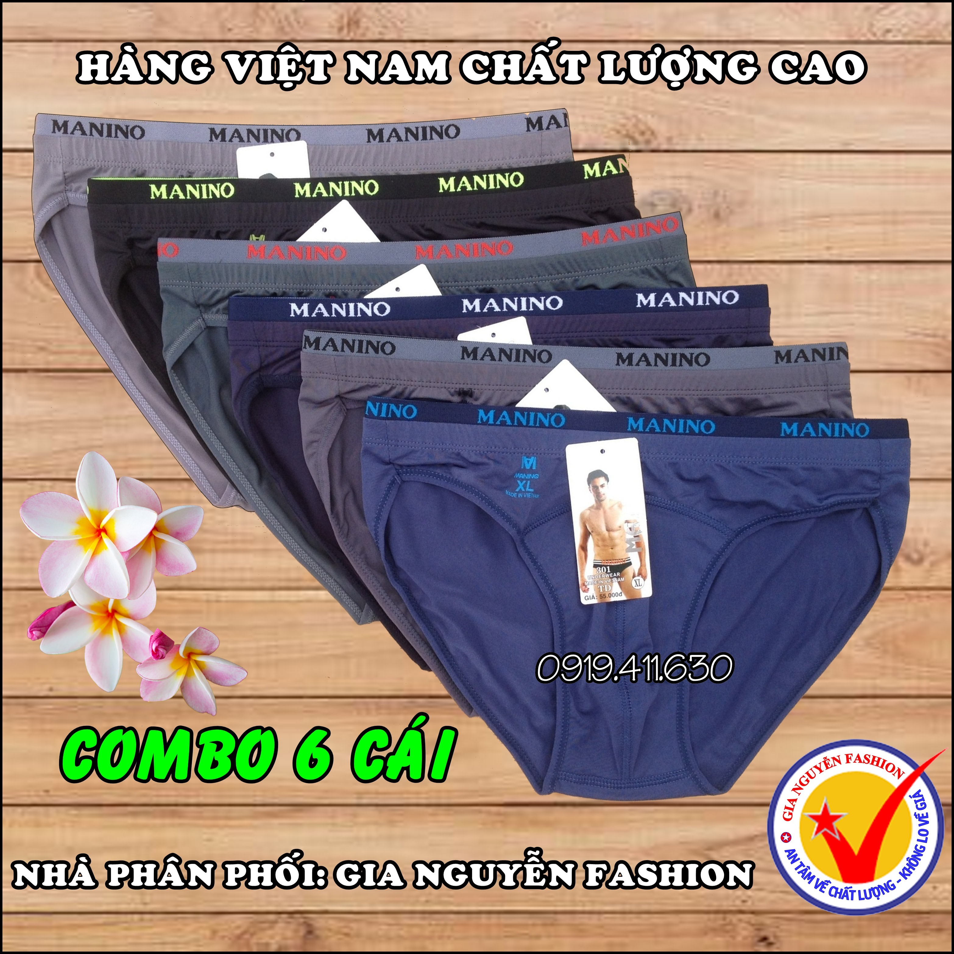 Hoàn tiền 15% - combo 6 quần lót nam manino thun lạnh - hàng việt nam cao cấp