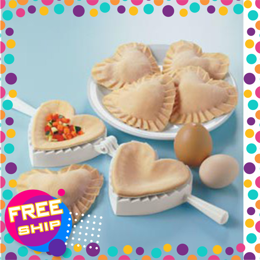 Khuôn làm bánh xếp, sủi cảo hình trái tim Tashuan TS-3118 màu trắng