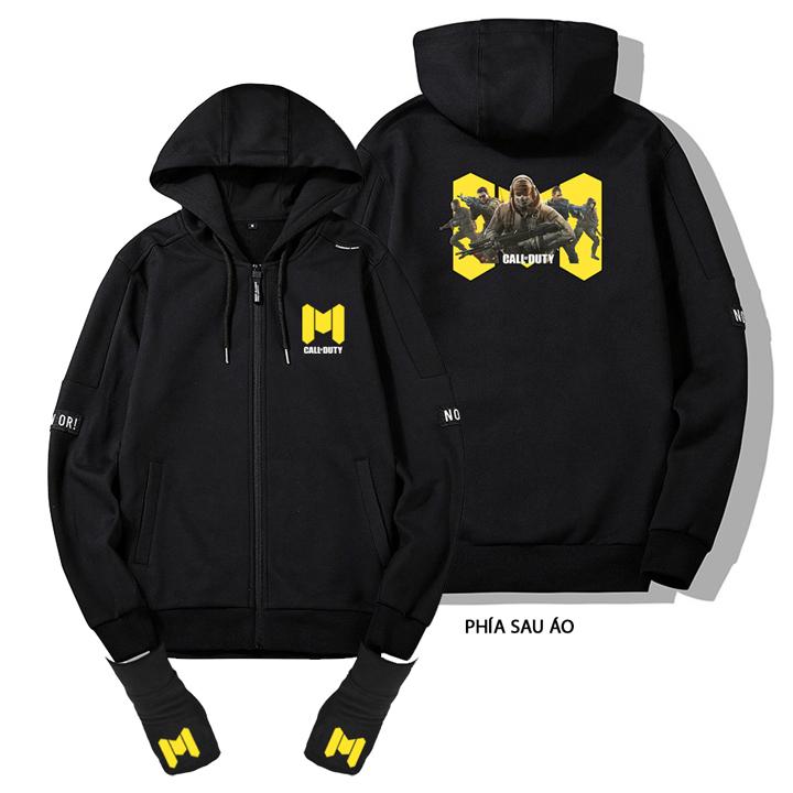Áo khoác Call Of Duty mũ trùm kèm bao tay nỉ co giãn 4 chiều